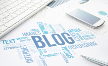 Wordart som danner ordet blog